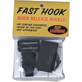 Hot Leathers HAB1001-10893 Fast Hook Motorcycle Helmet Replacement Buckle,Black