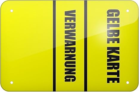 Amazon メタルサインサッカー イエローカード ドイツ語で Neonblond Large 8x12 インテリア オンライン通販