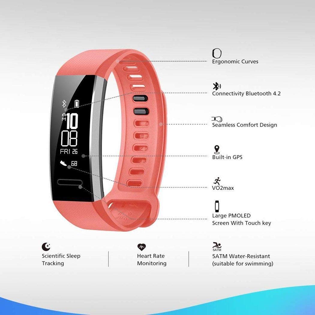 Onbio Fitness Tracker, Waterproof Smartwatch Touch Control Smart Watch with Heart Rate Monitor, Sleep Monitor, Pedometer, GPS Tracker Activity Tracker for Android iOS