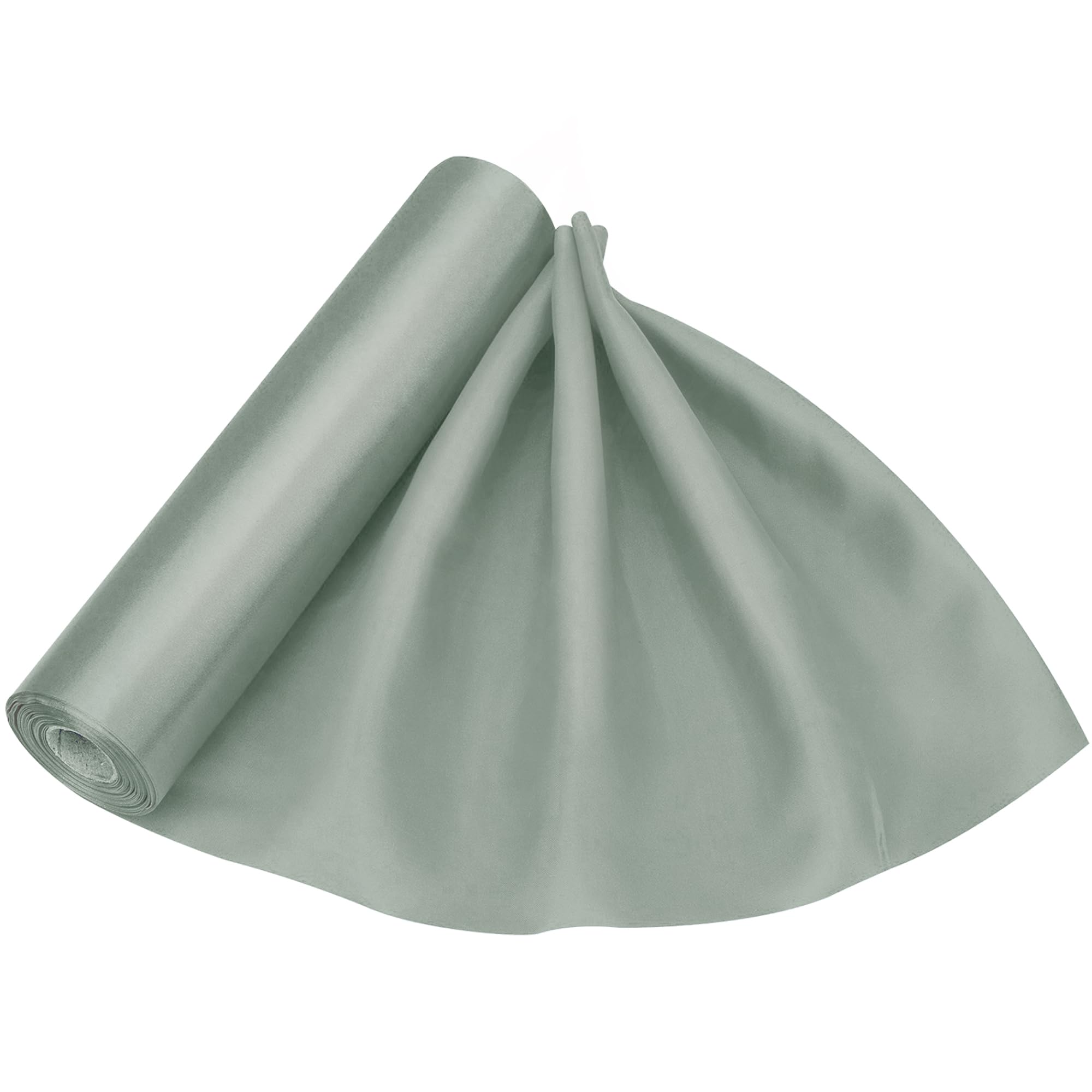 Trimming Shop Silver Satin Fabric Roll | 29cmx20m | Luxury & Soft | Silky & Shiny | for Making Chair Sash Bow Wedding Bouquet Décor Apparel, Drapery, DIY Crafts