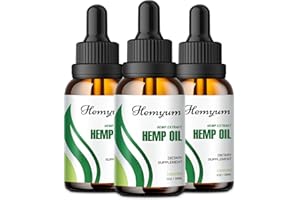 HEMYUM (3-Pack) Hemp Oil Drops High Potency - Relief Good Mood - Maximum Strength 1000,000 Natural Relax Hemp Oil - Organic Hemp Oils Tincture Extract - Vegan,Non-GMO
