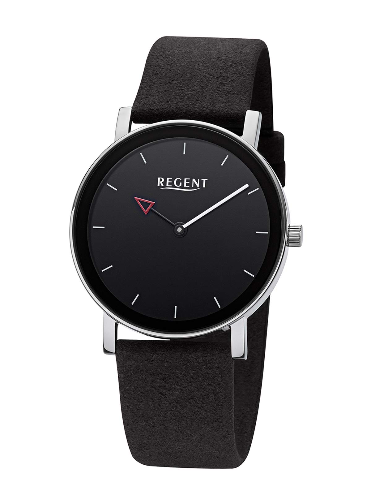 REGENT Fashion ladies watch with textile strap, black, 38 mm, BA-630