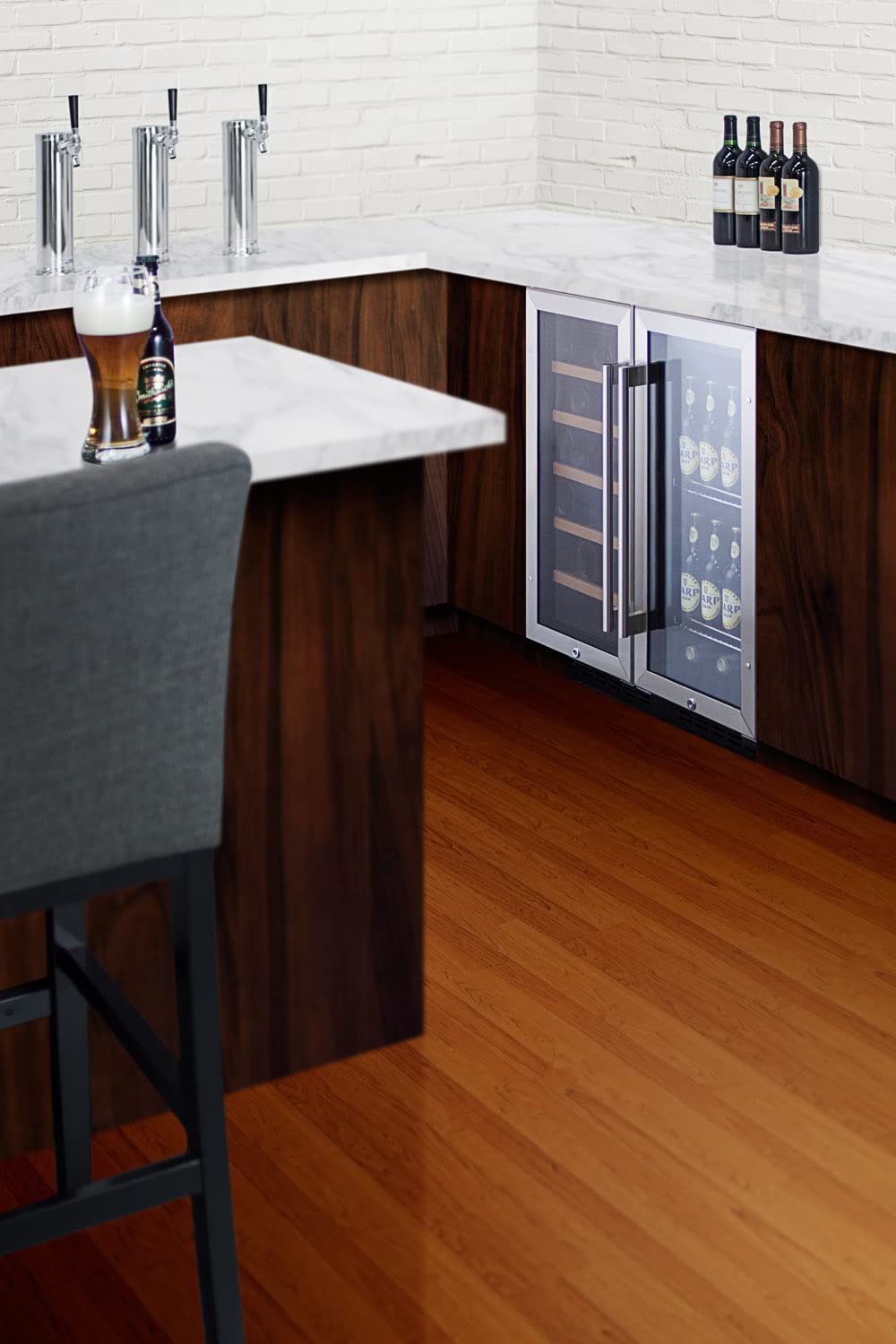 Summit 15” Wine Cellar, 23 Bottle Capacity, 2.2 cu.ft., Built-In Wine Cellar, ADA Compliant, Stainless Steel- ALWC15