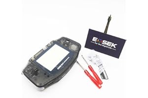 EXSEK Limited Smoky Transparent Black Edition GBA Housing Shell Pack Compatible with Gameboy Advance (Smoky Black)