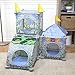 Kitty City Magnificent Tower Cat Furniture, Toy & Cat, Blue, 35.5 x 35.5 x 37