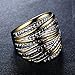 JunXin Man Jewelry 18K Gold Plated Interterwined Design Stainless Steel Ring