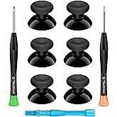 Xbox One Controller Joystick Replacement - 6PCS Original Thumbsticks Analog Thumb Sticks Parts - True Rubberized with T8 T6 Repair Screwdriver Kit for Xbox One Controller