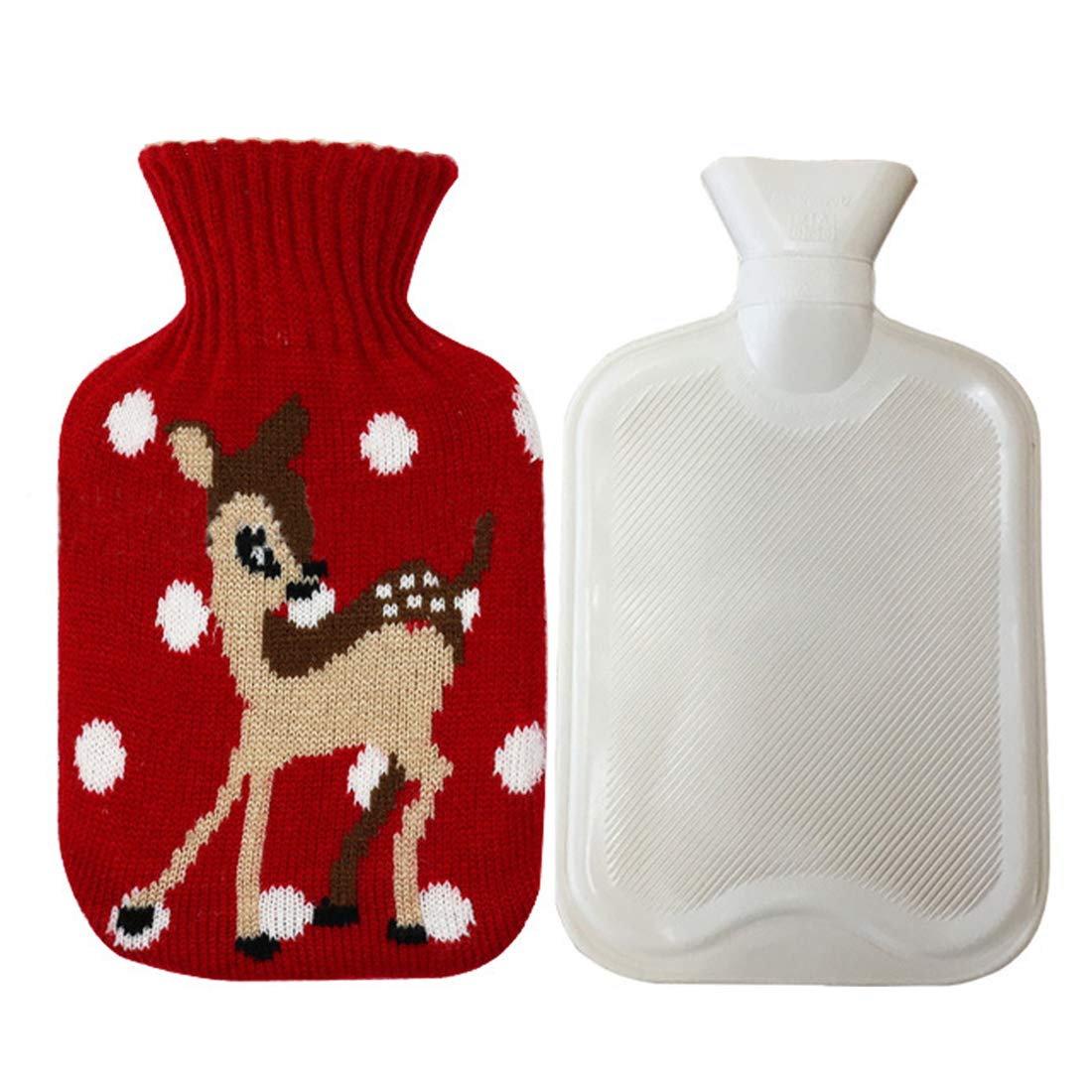 Hot Water Bottle 0.5l, Kids Hot Water Bottle with Cover Fun Hot Water