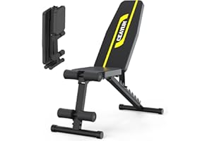CEAYUN Adjustable Weight Bench Press, Foldable Workout Bench for Full Body, Incline Decline Utility Exercise Bench, Strength Training Benches for Home Gym