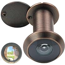 thumbnail interactive-video image 1 of Picbliss Zinc Alloy Peephole For Front Door For W Privacy Cover Hidden 1 of 14