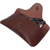 Hide & Drink, Thick Sturdy Leather Eyeglasses Case, For (6 In.) Long Glasses, Eyewear-Sunglasses Protector, Portable Holder