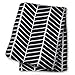 Lulujo Baby Silky Soft Muslin Swaddle Blanket, 47 x 47-Inches, Herringbone