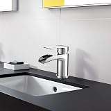 Hapilife Basin Taps Waterfall Mixer Chrome Single Lever Mono Tap view 7