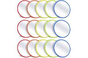 yisncka 15 Pcs Small Mirrors for Kids Unbreakable Shatter Proof Mirror 4.8 x 4.8 Inches Round Plastic Safe Shatter Proof Mirr