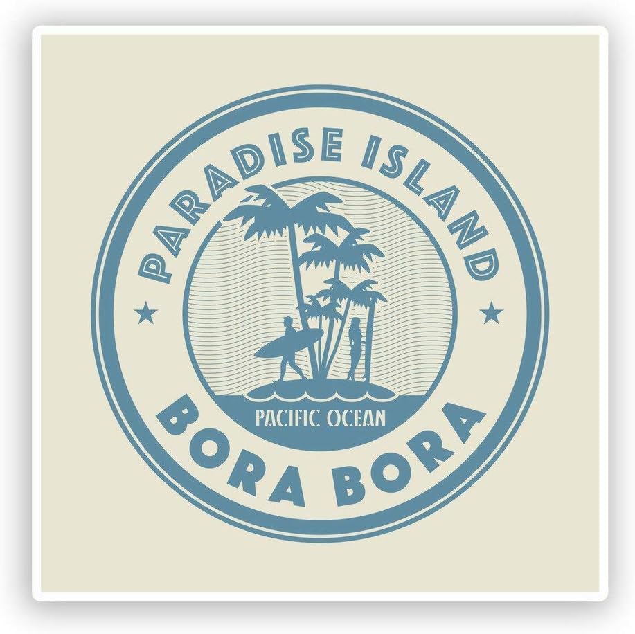 Paradise Island Bora Bora Vinyl Sticker Decal Travel 5"