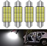 KATUR Festoon LED Bulbs 41mm 42mm 6000K Canbus Error Free 4pcs White