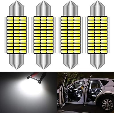 KATUR Festoon LED Bulbs 41mm 42mm 6000K Canbus Error Free 4pcs White