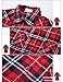 Match Womens Button Down Flannel Plaid Shirts roll up Long Sleeve Shackets Business Blouse Top