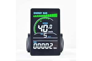 Mcezdy Ebike Display, UART No. 2 Protocol, 24V-60V Colorful Acrylic Cycling Computer with Charging Port for Mobile Devices, Ebike LCD Display to Enrich Cycling Journey