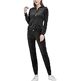 Woolicity Women's Sweatsuits Set 2 Piece Velour Full Zip Hoodie Tracksuits Sportswear with Pocket
