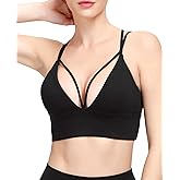 MotoRun Bralettes for Women, Strappy Sports Bra Push up Bralette Sexy Bras Rave Top