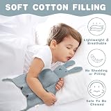 Vicloon Baby Comforters Rabbit Blanket Grey 31x31 cm Safety Crib Stroller view 4