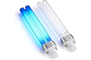 2PCS 9W G23 Base Replacement Ultraviolets Light Bulb Compatible with JUP-01 UVE9 CF400 CF500 UVCP-9 Ultraviolets Light for Aq