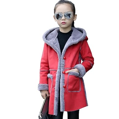Amazon キッズコート 女の子 ガールズ フード付き 防寒 アウター