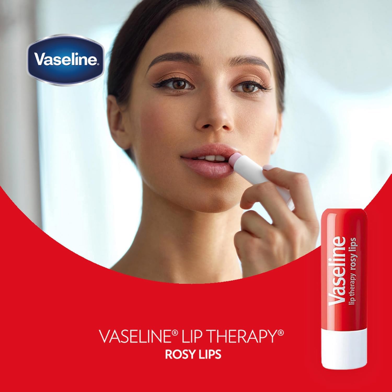 Vaseline Lip Therapy Rosy Lips 12-Pack – Moisturizing Balm, Lip Care for Dry Lips, 0.16 Oz Ea