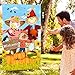 Blulu Thanksgiving Toss Game Fall Festival Game Banner with 3 Scarecrow Bean Bags Pumpkin Toss Decoration Turkey Harvest Games for Kids Family Friends Autumn Give Thanks Theme Party Favors Supplies