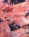 DJT Women's Tie Dyed Hankerchief Hemline Tunic Top Large Tie-Dye Red