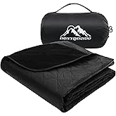 HonyQiShuo Outdoor Waterproof Camping Blanket, Foldable Fleece Stadium Blanket for Outdoor Sports Event, Camping, Picnics