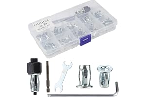 EROSHAK #10-24 Jack Nut with Installation Tool Threaded Insert Nuts Nutserts Jack nut Srew Anchor Spider Rivnut Blind for Plastic Polywood Pressboard Hardboard