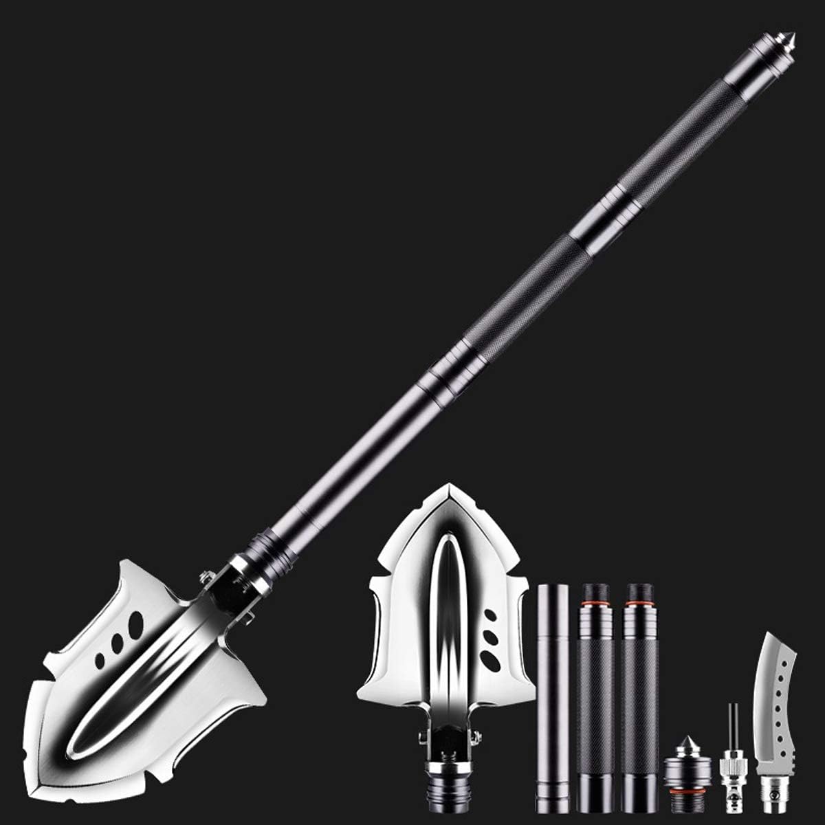 Military Folding Tactical Camping Shovel Portable Multi-Tool Tactical Shovel Outdoor Survival Pocket Tools,for Camping, Outdoor Survival, Hiking, Hunting, Fishing, Expedition,Gardening, Car Emergency
