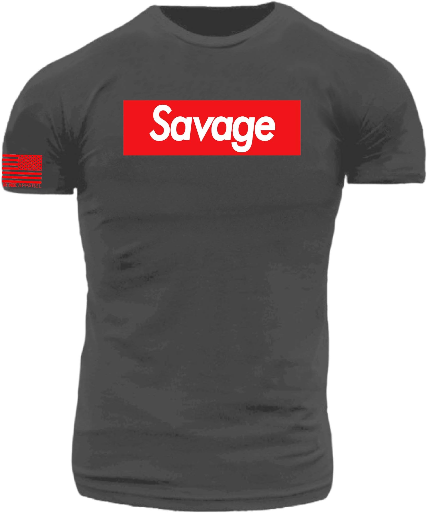 Supreme Savage Gunmetal Gray Premium Athletic Fit T-Shirt
