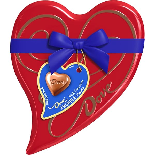 DOVE MILK CHOCOLATE TRUFFLE CANDY, 5.82 HEART TIN