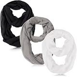 Elegant Solid Color Infinity Loop Jersey Scarf (Beige) at Amazon Women ...
