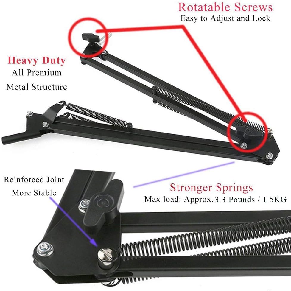 Tencro Webcam Stand Desktop Scissor Arm Holder Camera Desk Clamp Mount for Logitech Webcam C922 C930e C930 C920 C615 - Image 3