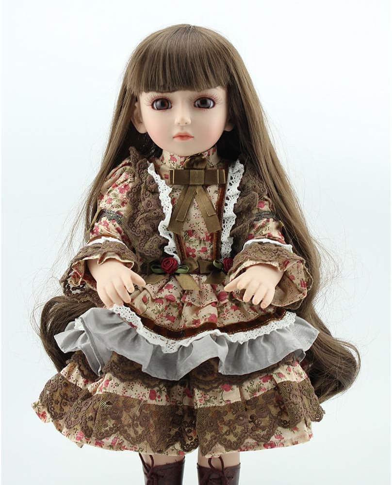 LFFDOLL 18 inch 45cm Reborn Princess Toddler Dolls in Silicone Vinyl Real Handmade Long Hair Newborn Girl Doll Children Birthday Gift