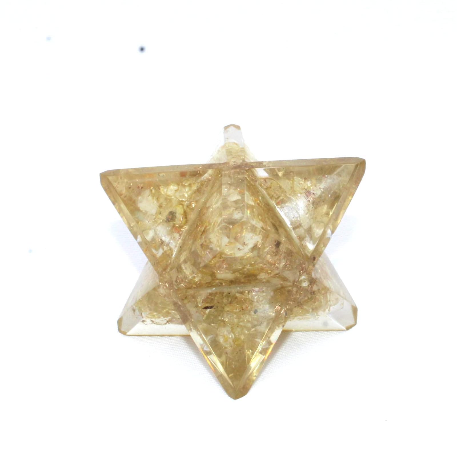 Jet International Citrine Orgone Merkaba 4" Free Booklet Crystal Therapy Huge Large Crystal Xmas