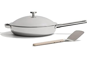 Our Place Titanium Always Pan Pro - 27cm (2.65L) No-Coating Nonstick Skillet | Tri-Ply Titanium & Stainless Steel | Safe for 