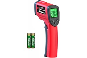 DEASOMIYE Digital Infrared Thermometer, Laser Temperature Gun -58℉～1022℉(-50℃～550℃) IR Thermometer Gun with Adjustable Emissivity, Temp Gun Thermometer for Cooking, BBQ, Oven & Engine (Not for Human Body Temp)