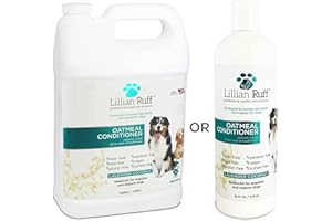 Lillian Ruff Calming Oatmeal Pet Conditioner for Dry Skin & Itch Relief with Aloe & Hydrating Essential Oils - Replenish Moisture & Deodorize - Soothing Conditioner for Normal/Sensitive Skin (Gallon)