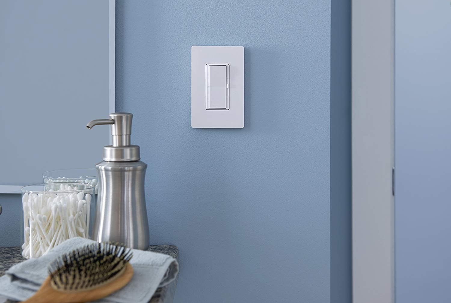 Lutron Diva LED+ Dimmer for Dimmable LED, Halogen and Incandescent Bulbs with Wallplate | Single-Pole or 3-Way | DVWCL-153PH-WH | White - Dimmer Switches - 