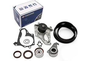 WQ W&Q AUTO PARTS Timing Belt Water Pump Kit with Gasket Tensioner fit 1987-2001 For Toyota Camry Solara,1986-1999 For Toyota RAV4 Celica MR2 2.0L 2.2L 3SFE 5SFE