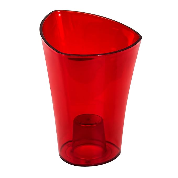 Lamela Wenus Blumentopf 20 x 14.5H cm rot transparent