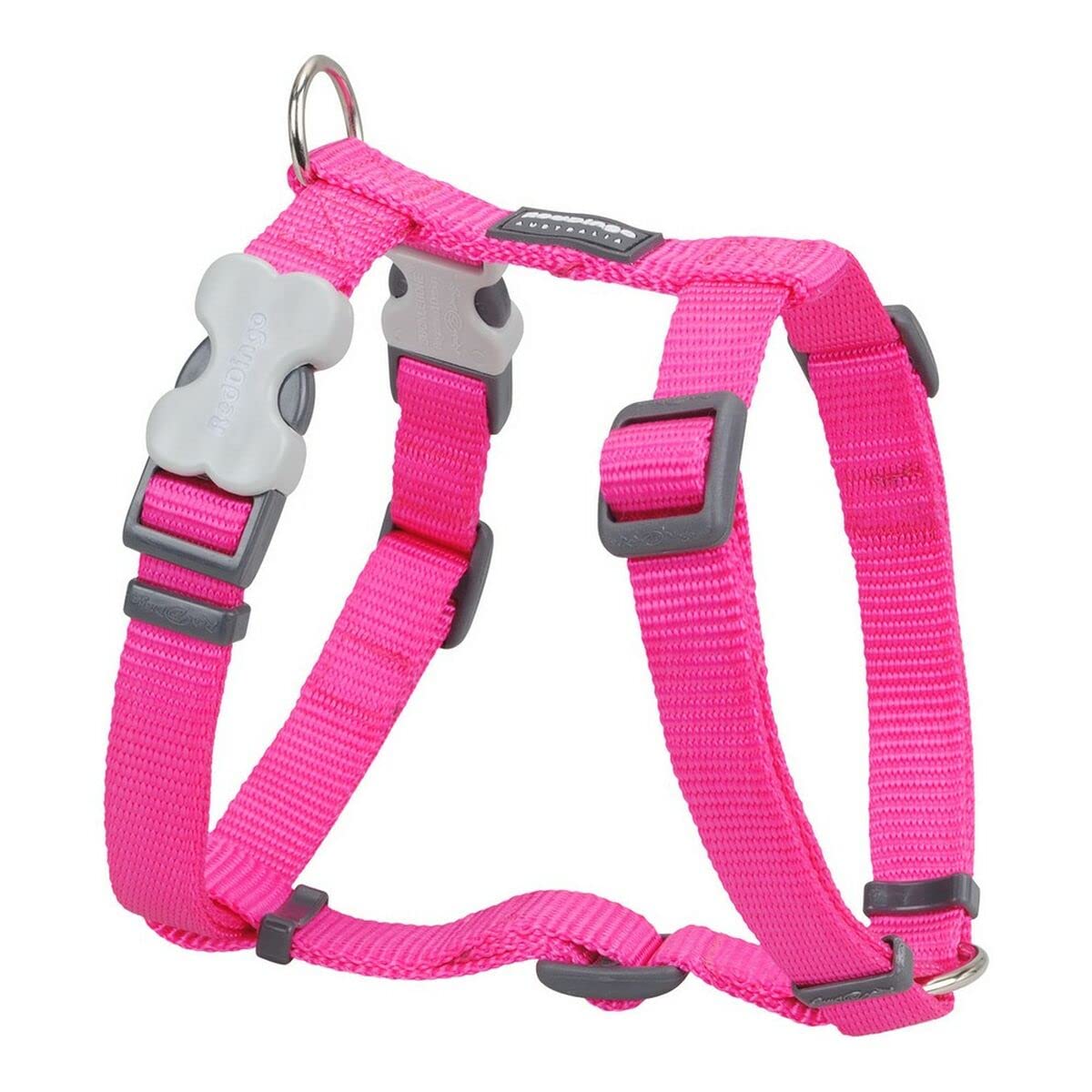 Red Dingo Classic Dog Harness Plain, Hot Pink, Large 25mm