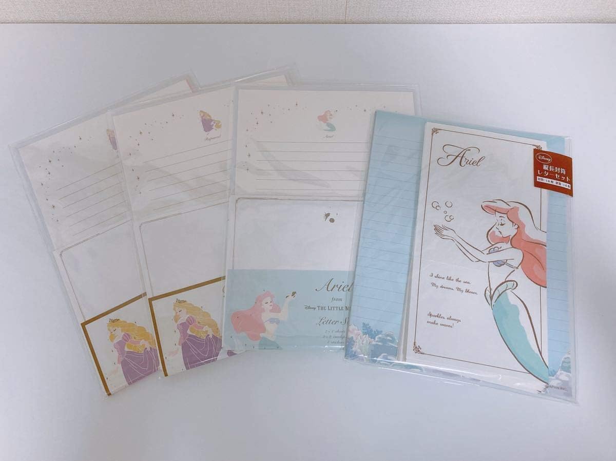 Amazon Co Jp ディズニー レターセット アリエル ラプンツェル 4点セット ホビー