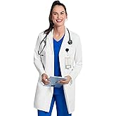 Cherokee Women's Lab Coat Modern Classic Fit 33" & 35" Doctors Coat with 3 Pockets CK452