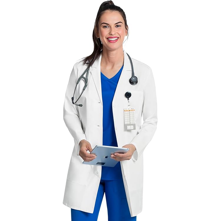 Amazon.com: Cherokee Infinity Lab Coat For Woman With 2